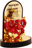 Gold Plate Ganesh Ji Idol Statue Decorative Showpiece - 3.25 cm  (Polyresin, Multicolor)